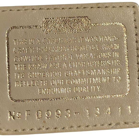 Coach Leather Hobo Shoulder Crossbody Bag Style 13411 Off-White Silver Hardware - Picture 8 of 16